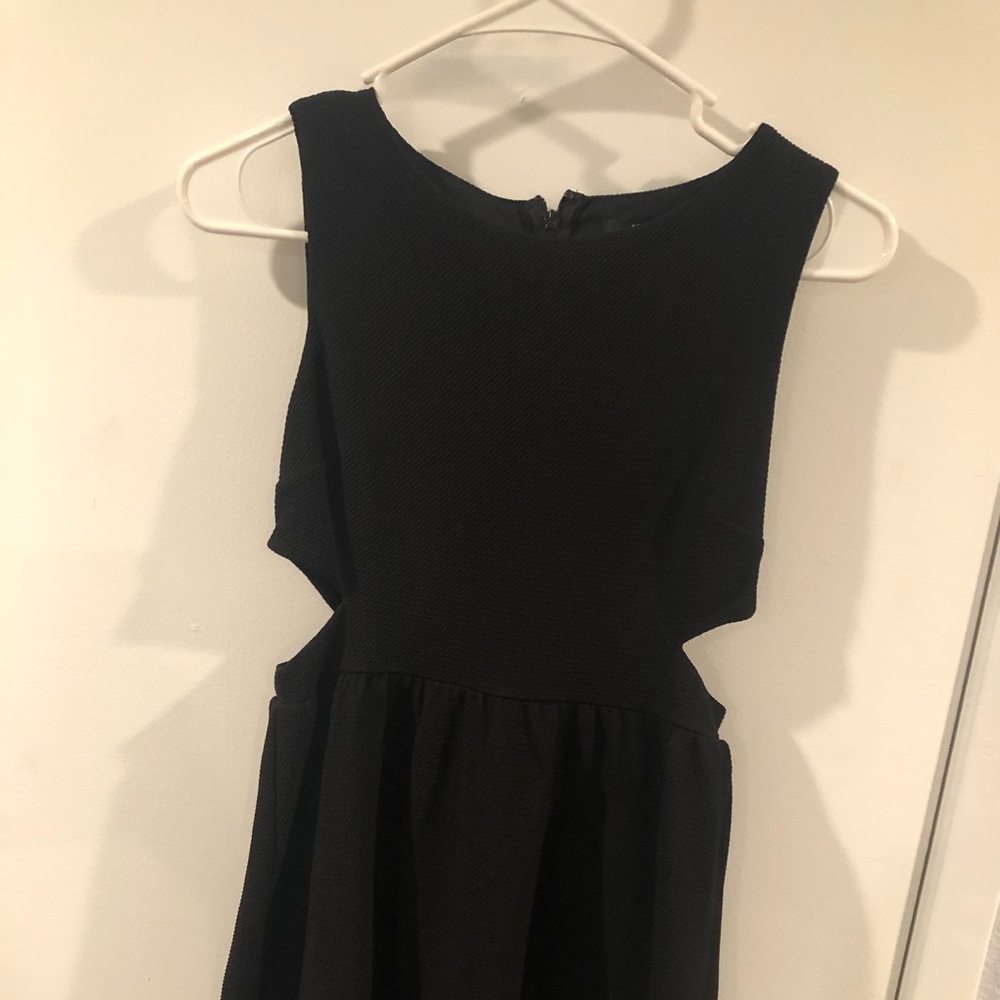 Black peekaboo dress